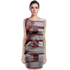 Red Sunglasses Art Abstract Classic Sleeveless Midi Dress by Nexatart