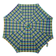 Pattern Grid Squares Texture Hook Handle Umbrellas (small) by Nexatart