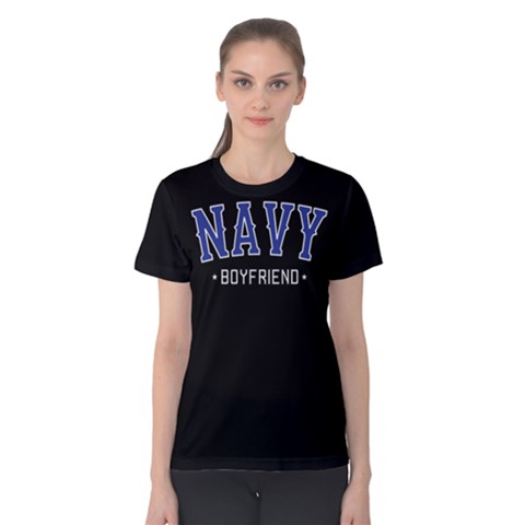 Navy Boyfriend - Women s Cotton Tee by FunnySaying