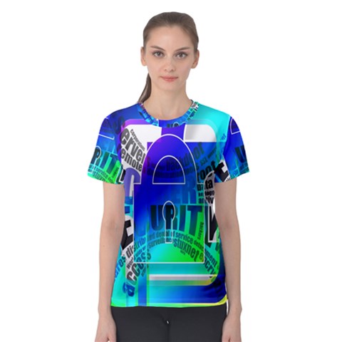 Security Castle Sure Padlock Women s Sport Mesh Tee by Nexatart