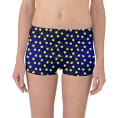 Star Christmas Yellow Boyleg Bikini Bottoms by Nexatart