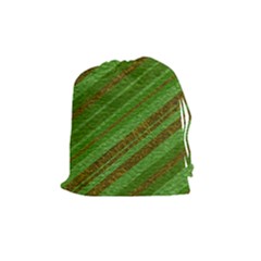 Stripes Course Texture Background Drawstring Pouches (medium)  by Nexatart