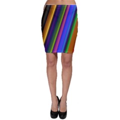 Strip Colorful Pipes Books Color Bodycon Skirt by Nexatart