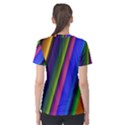 Strip Colorful Pipes Books Color Women s Cotton Tee View2