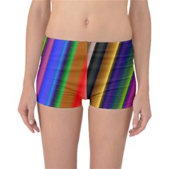 Strip Colorful Pipes Books Color Reversible Bikini Bottoms by Nexatart