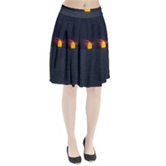 Sunset Ocean Azores Portugal Sol Pleated Skirt by Nexatart