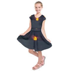 Sunset Ocean Azores Portugal Sol Kids  Short Sleeve Dress by Nexatart