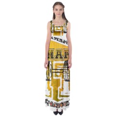 Dumbbells Empire Waist Maxi Dress by armcaldas