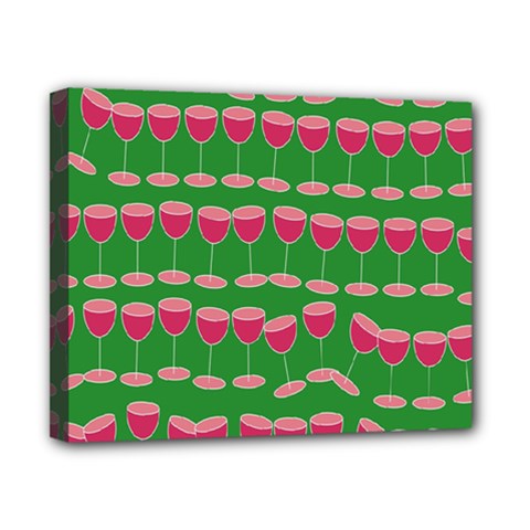 Wine Red Champagne Glass Red Wine Canvas 10  x 8 