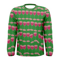 Wine Red Champagne Glass Red Wine Men s Long Sleeve Tee