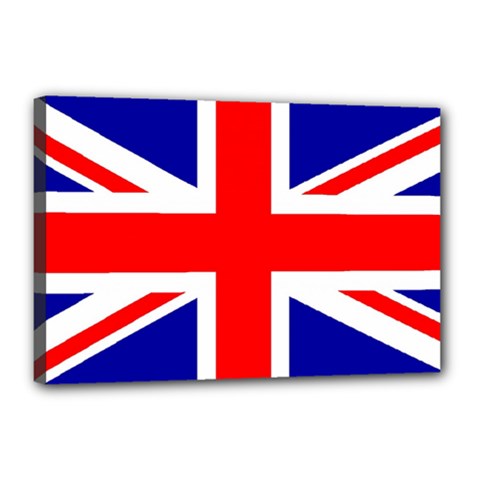 Union Jack Flag Canvas 18  X 12  by Nexatart