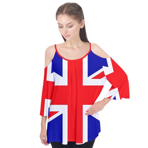 Union Jack Flag Flutter Tees by Nexatart