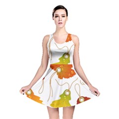 Vector Beautiful Maple Leaf Reversible Skater Dress by Nexatart