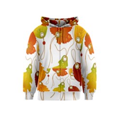 Vector Beautiful Maple Leaf Kids  Zipper Hoodie by Nexatart