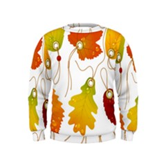 Vector Beautiful Maple Leaf Kids  Sweatshirt by Nexatart