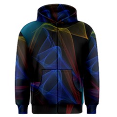 Lines Rays Background Light Pattern Men s Zipper Hoodie by Nexatart