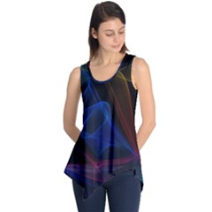 Lines Rays Background Light Pattern Sleeveless Tunic by Nexatart