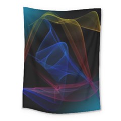 Lines Rays Background Light Pattern Medium Tapestry by Nexatart