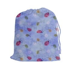 Ladybug Blue Nature Drawstring Pouches (xxl)