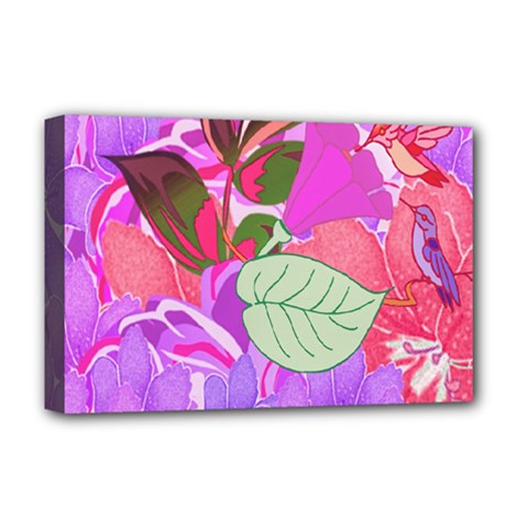 Abstract Flowers Digital Art Deluxe Canvas 18  X 12   by Nexatart