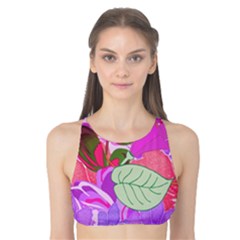 Abstract Flowers Digital Art Tank Bikini Top