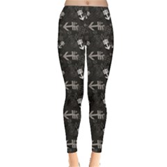 Black And White True Trail Leggings Leggings  by HabByGoat