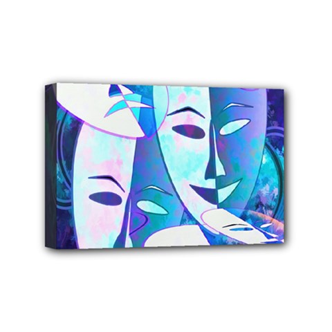 Abstract Mask Artwork Digital Art Mini Canvas 6  X 4  by Nexatart