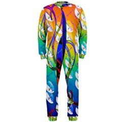 Abstract Mask Artwork Digital Art Onepiece Jumpsuit (men)  by Nexatart