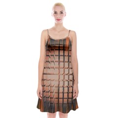 Abstract Texture Background Pattern Spaghetti Strap Velvet Dress