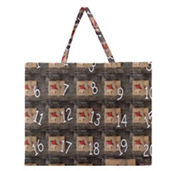 Advent Calendar Door Advent Pay Zipper Large Tote Bag by Nexatart