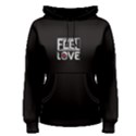 black feel love  Women s Pullover Hoodie View1