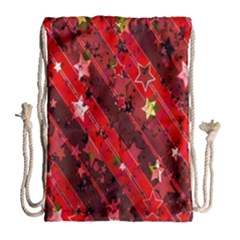 Advent Star Christmas Poinsettia Drawstring Bag (large) by Nexatart