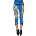 Animal Hare Window Gold Capri Leggings  View2