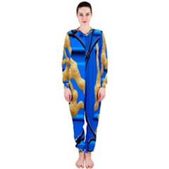 Animal Hare Window Gold Onepiece Jumpsuit (ladies)  by Nexatart