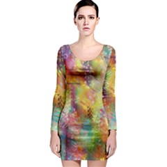 Rainbow Spirit Long Sleeve Bodycon Dress by KirstenStar