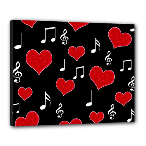 Love Song Canvas 20  X 16  by Valentinaart