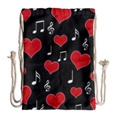 Love Song Drawstring Bag (large) by Valentinaart