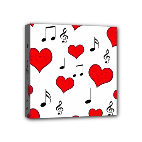 Love Song Pattern Mini Canvas 4  X 4  by Valentinaart