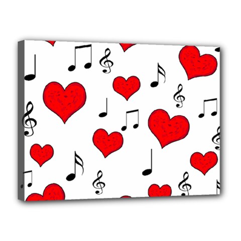 Love Song Pattern Canvas 16  X 12  by Valentinaart