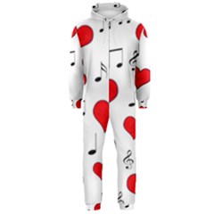 Love Song Pattern Hooded Jumpsuit (men)  by Valentinaart