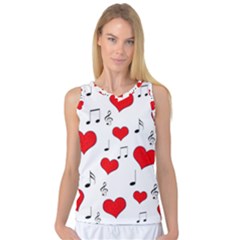 Love Song Pattern Women s Basketball Tank Top by Valentinaart