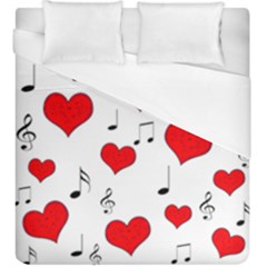 Love Song Pattern Duvet Cover (king Size) by Valentinaart