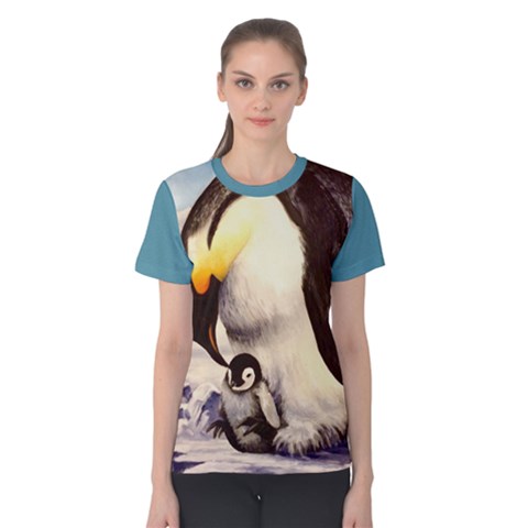 Emperor Penguin Women s Cotton Tee by ArtByThree