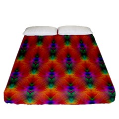 Apophysis Fractal Owl Neon Fitted Sheet (queen Size) by Nexatart