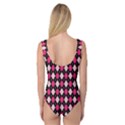 Argyle Pattern Pink Black Princess Tank Leotard  View2