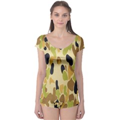 Army Camouflage Pattern Boyleg Leotard  by Nexatart