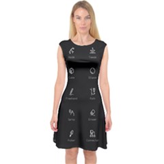 Art Desktop Icons Vector Clipart Capsleeve Midi Dress by Nexatart