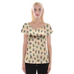 Sweet Succulents Women s Cap Sleeve Top by electrogiraffe