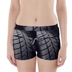 Auto Black Black And White Car Boyleg Bikini Wrap Bottoms by Nexatart