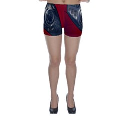 Auto Red Fast Sport Skinny Shorts by Nexatart